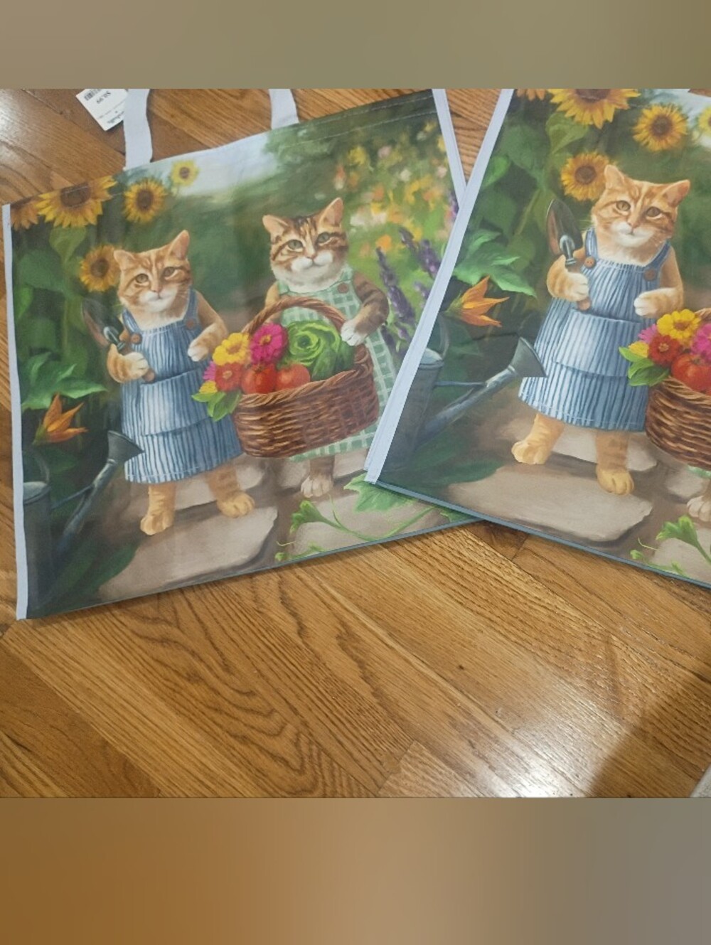 New Garden Cats  Reusable Shopping Tote Bags (2)